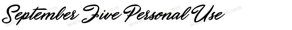 September Five Personal Use字体转换